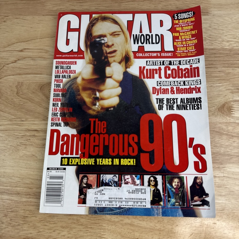 Kurt Cobain March 1999 Guitar World Magazine - Artist of the Decade